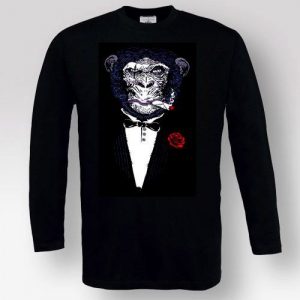 T-shirt Μακρυμάνικο Με Στάμπα Godfather Gorilla