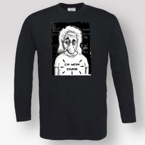 T-shirt Unisex Μακρυμάνικο Με Στάμπα Einstein